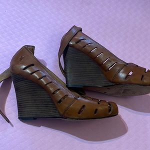 Frye Brown Wedges size 8 - Well Loved!